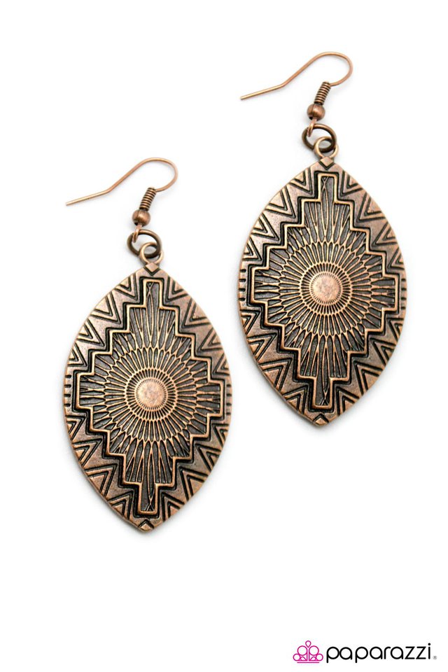 Paparazzi ♥ South by Southwest - Copper ♥ Earrings