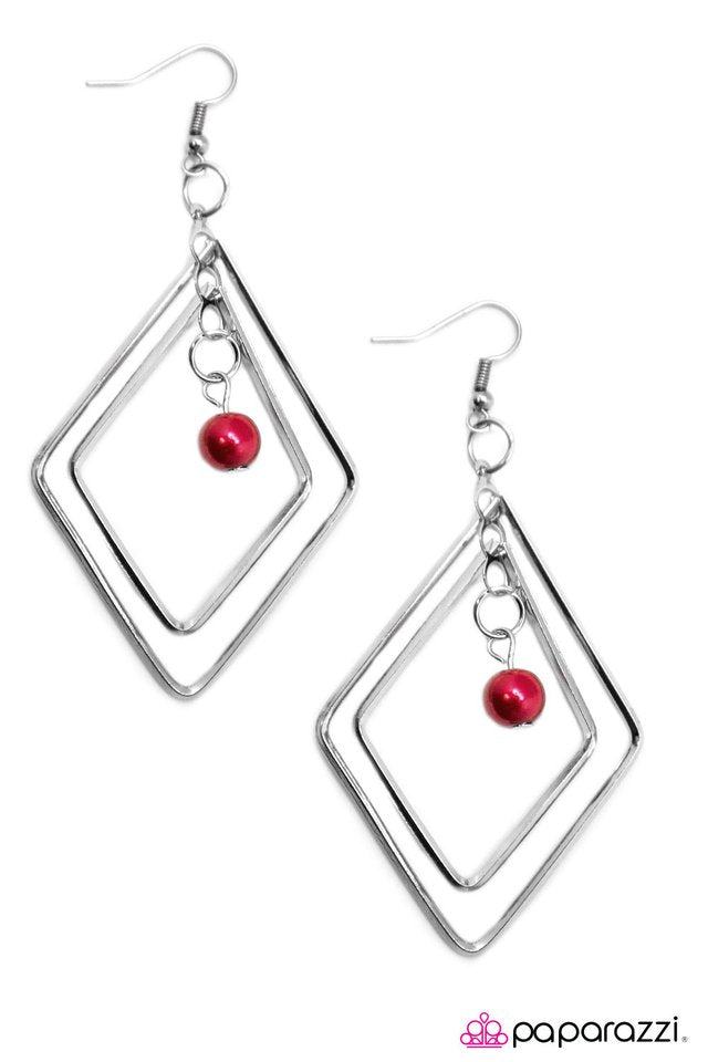 Paparazzi ♥ A Saving Grace - Red ♥ Earrings