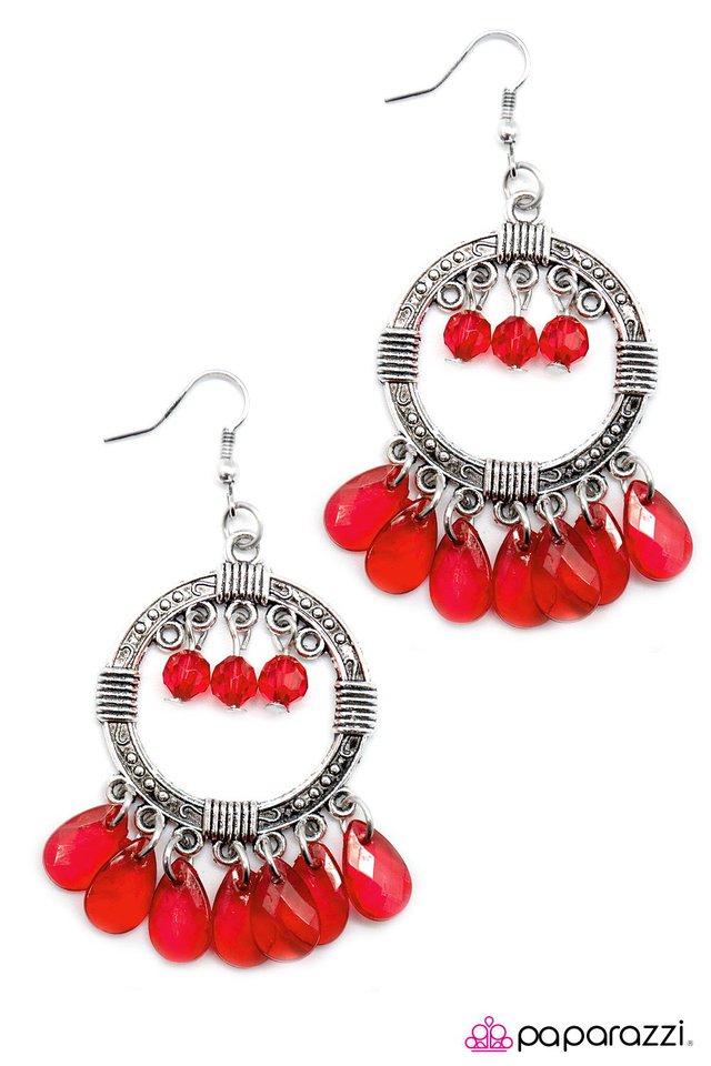 Paparazzi ♥ Cha-Cha-Cha - Red ♥ Earrings