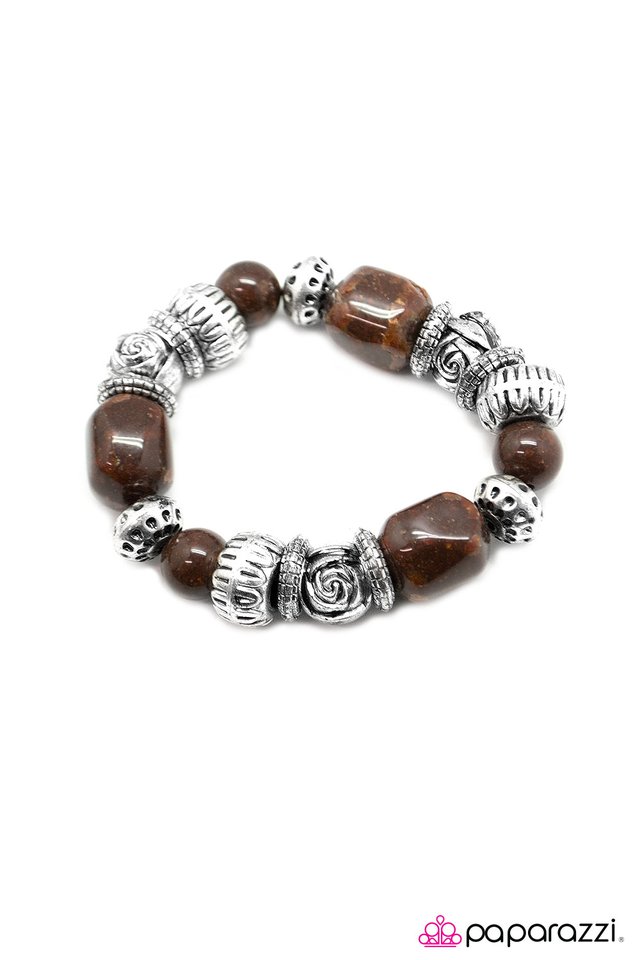 Paparazzi ♥ Rock Steady - Brown ♥ Bracelet