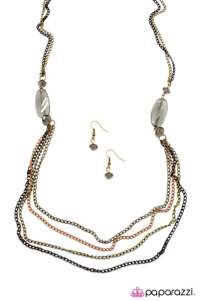 Paparazzi ♥ Mixed Feelings - Brass ♥ Necklace