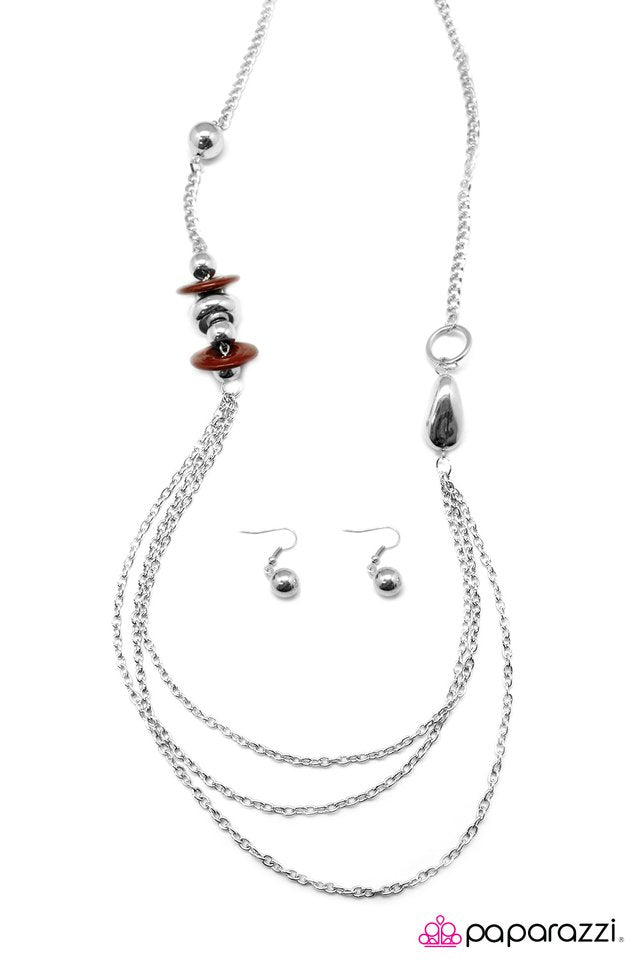 Paparazzi ♥ It All Stacks Up - Red ♥ Necklace
