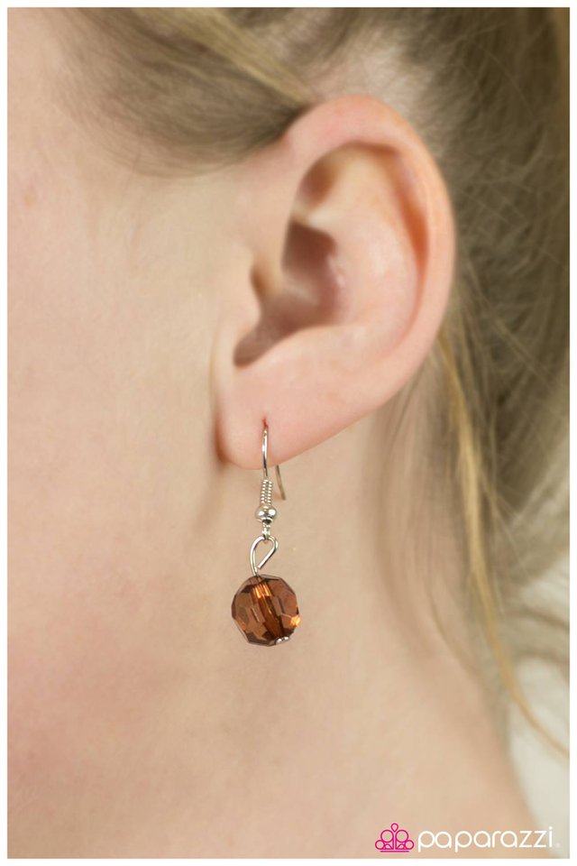 Paparazzi ♥ Crystal Clear - Brown ♥ Necklace