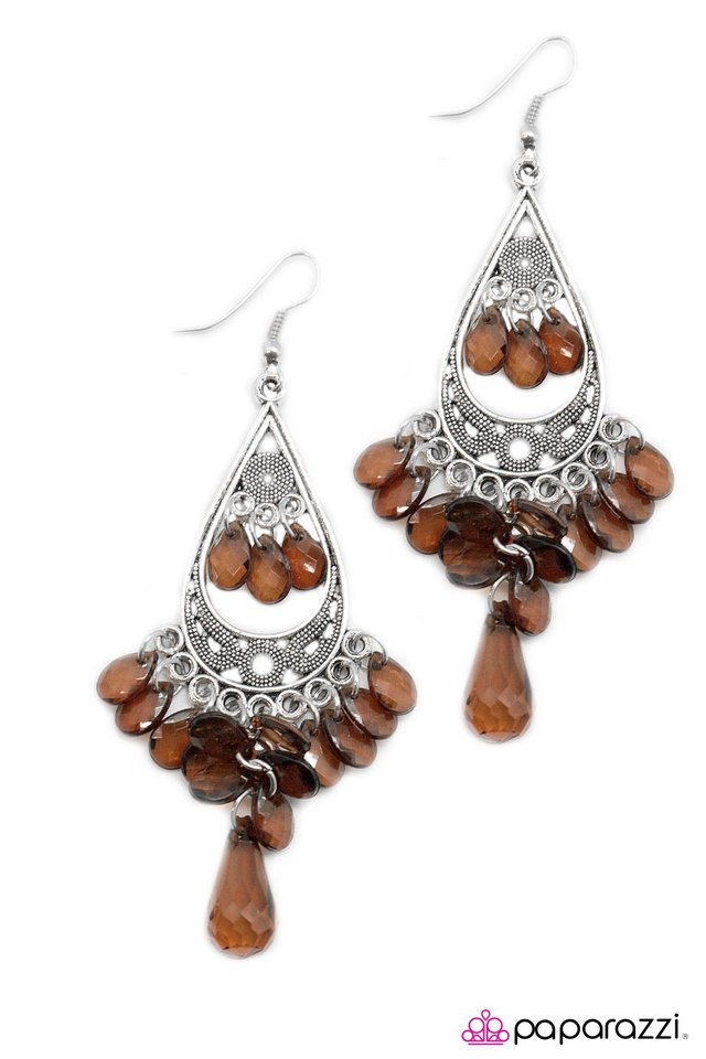 Paparazzi ♥ At Twilight - Brown ♥ Earrings