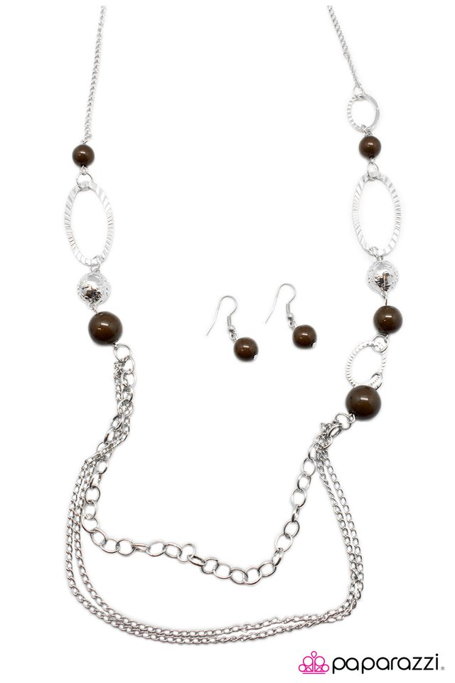Paparazzi ♥ Somewhere Along The Line - Brown ♥ Necklace