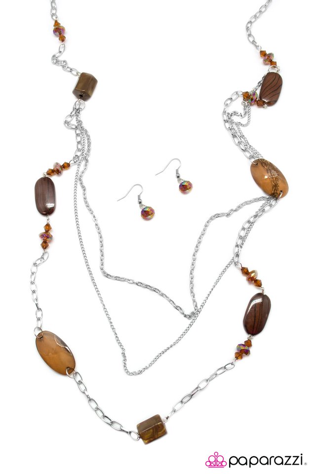 Paparazzi ♥ Jubilee of Beads - Brown ♥ Necklace