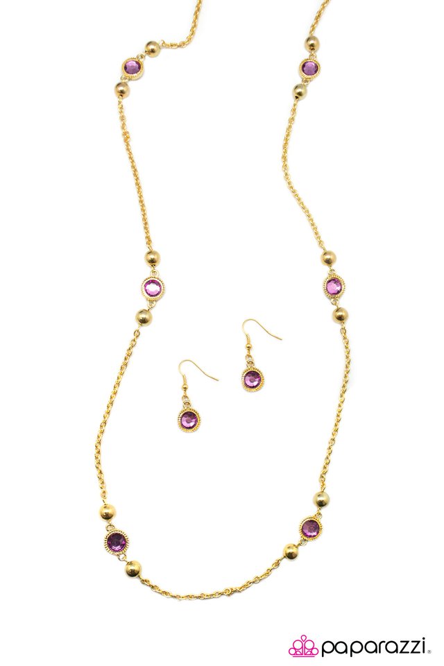 Paparazzi ♥ Broadway Beauty - Purple ♥ Necklace