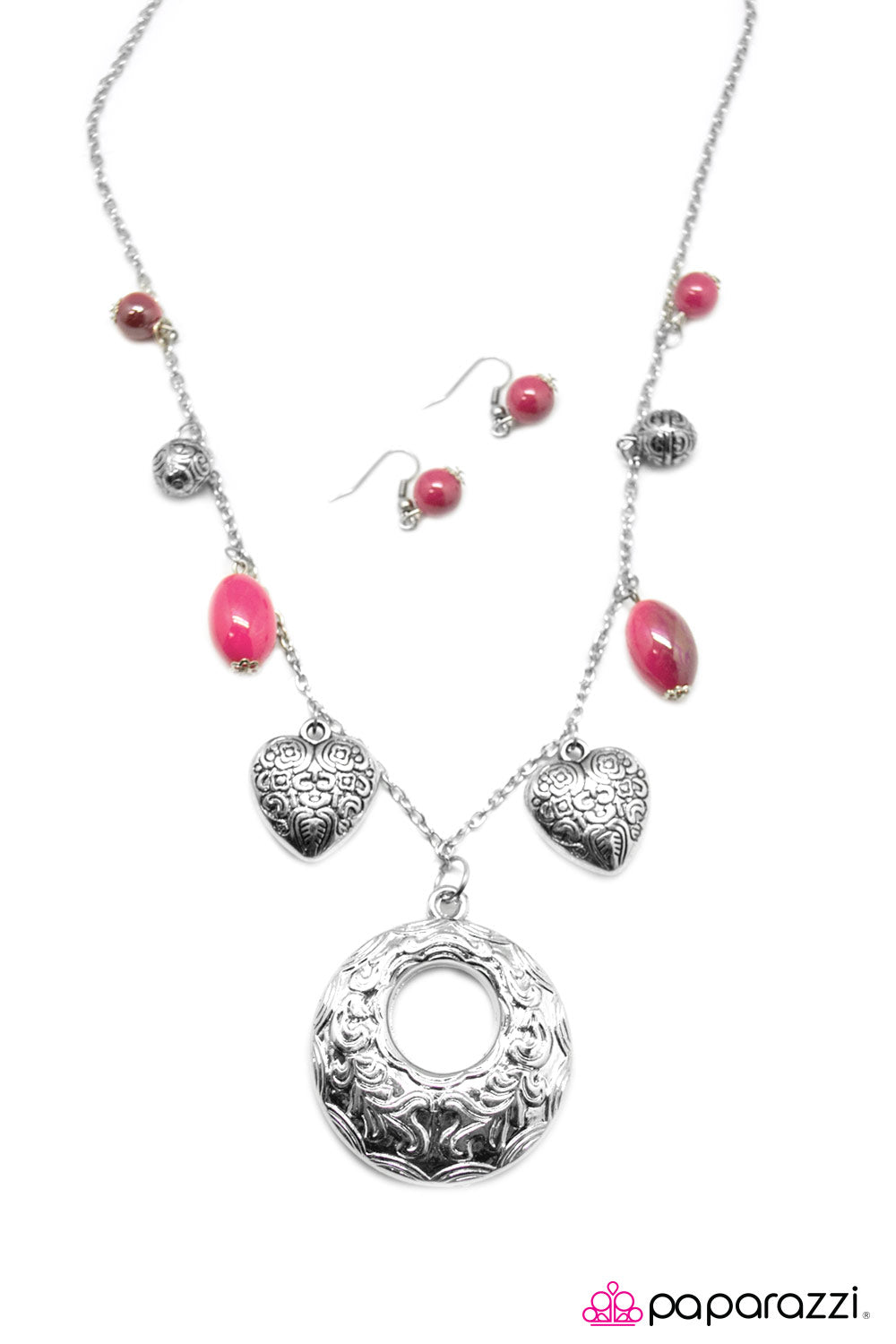 Paparazzi ♥ Home Is Where The Heart Is - Pink ♥  Necklace