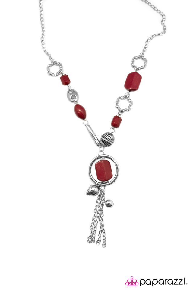 Paparazzi ♥ Really Gonna Rock Tonight - Red ♥ Necklace