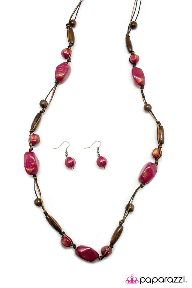Paparazzi ♥ Take A Hike  - Pink ♥ Necklace