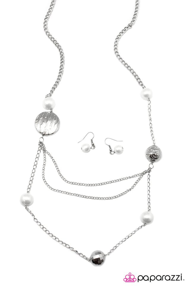 Paparazzi ♥ Ripple of Excitement - White ♥ Necklace