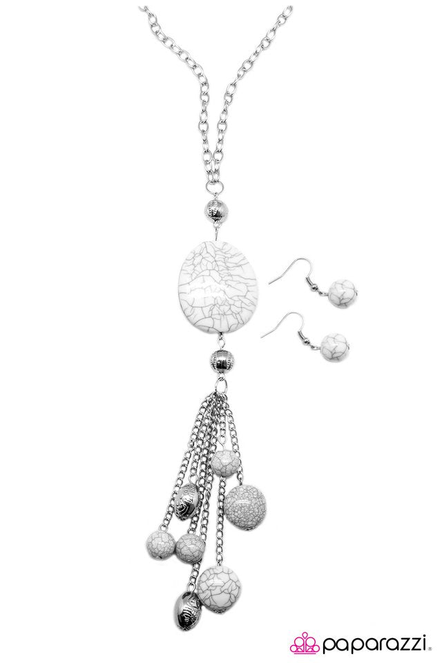 Paparazzi ♥ How MARBLE-lous! - White ♥ Necklace