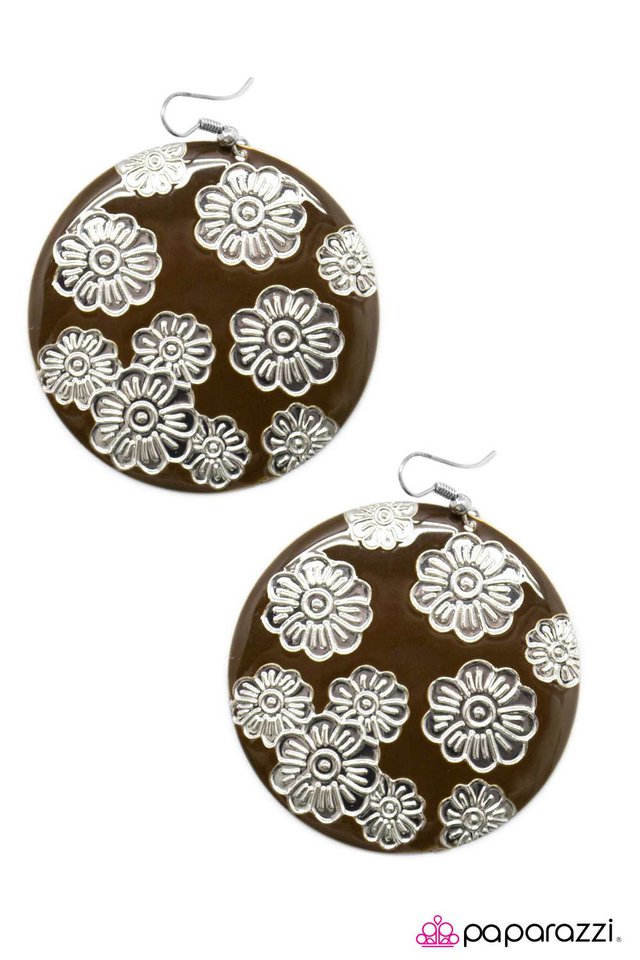 Paparazzi ♥ The Florist - Brown ♥ Earrings