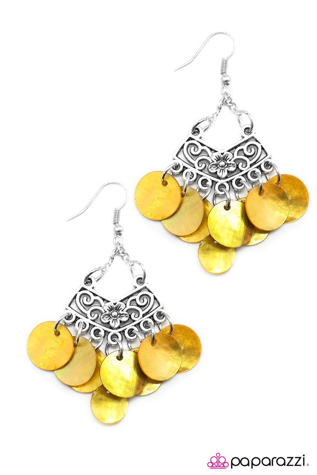 Paparazzi ♥ For SHORE - Yellow ♥ Earrings