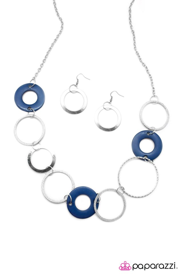 Paparazzi ♥ Three Ring Circus - Blue ♥ Necklace