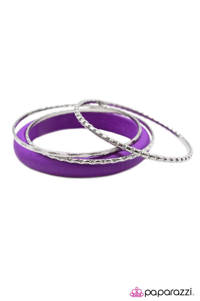 Paparazzi ♥ WOOD I Lie to You? - Purple ♥ Bracelet