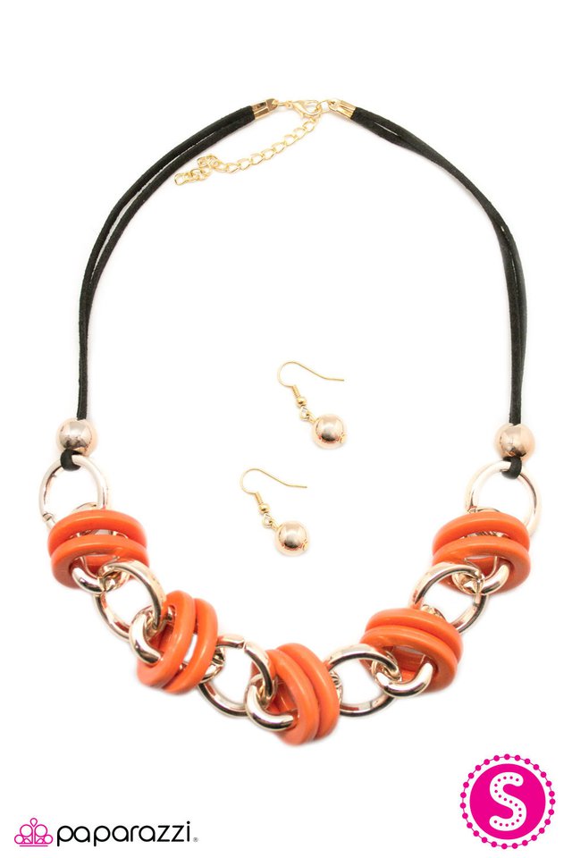 Paparazzi ♥ Fiercely Fearless - Orange ♥ Necklace