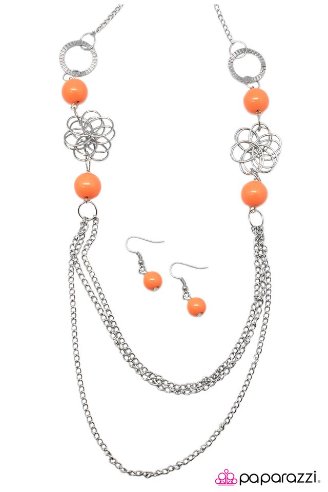 Paparazzi ♥ A Beautiful Diss-aster - Orange ♥ Necklace