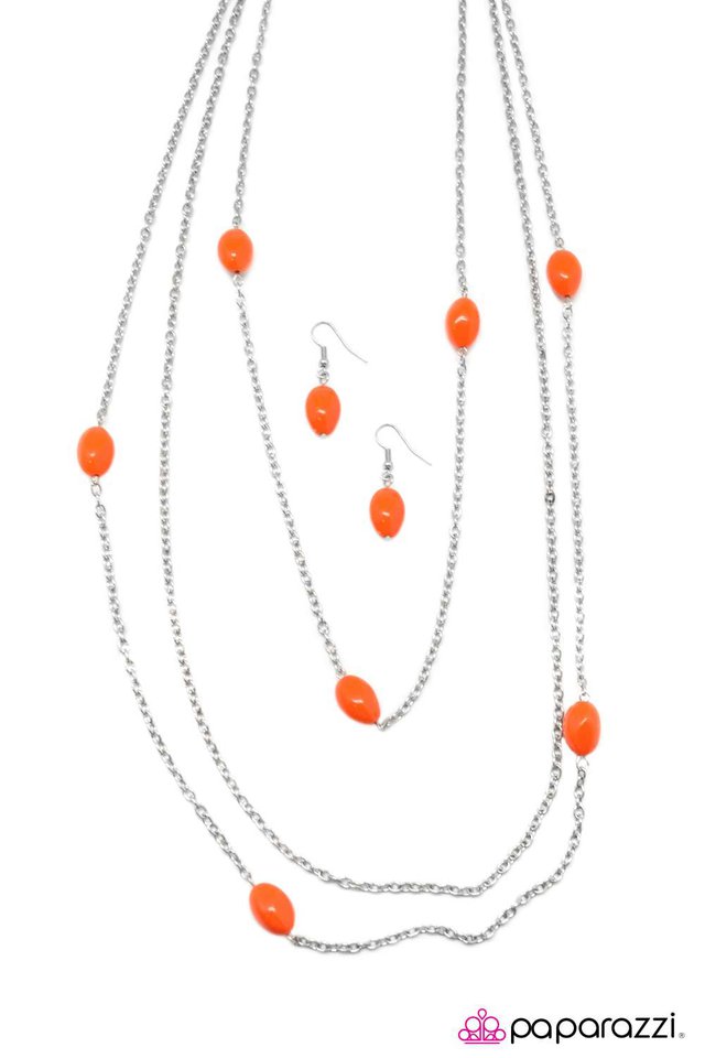 Paparazzi ♥ Voodoo Vixen - Orange ♥ Necklace