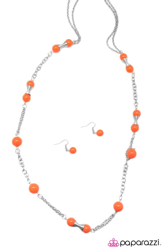 Paparazzi ♥ Commander in Chief - Orange ♥ Necklace