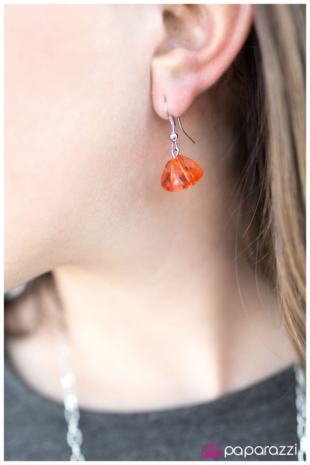 Paparazzi ♥ On The Rocks - Orange ♥ Necklace