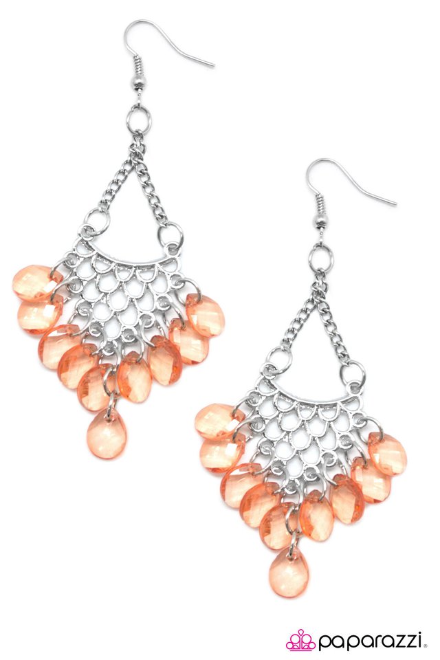 Paparazzi ♥ Long Story Short - Orange ♥ Earrings