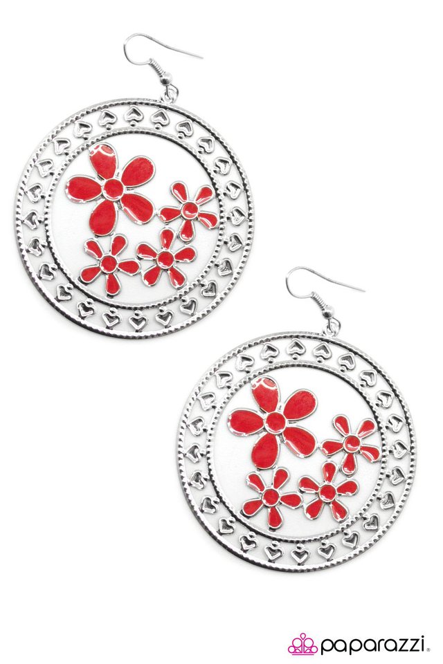 Paparazzi ♥ Springtime Pleasure - Red ♥ Earrings