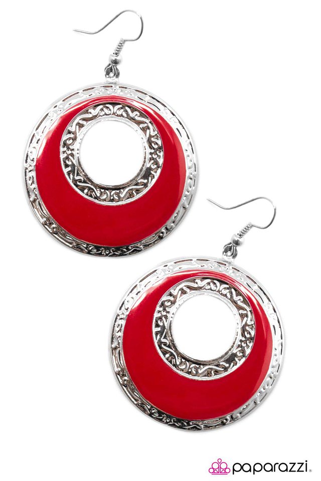Paparazzi ♥ Night Owl - Red ♥ Earrings