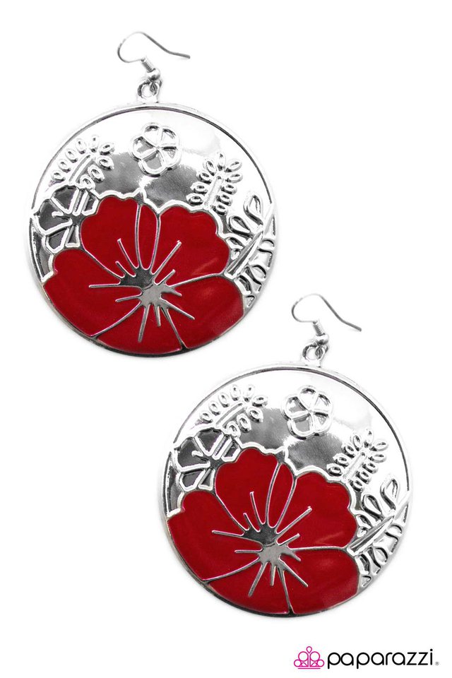 Paparazzi ♥ Welcome to Paradise - Red ♥ Earrings