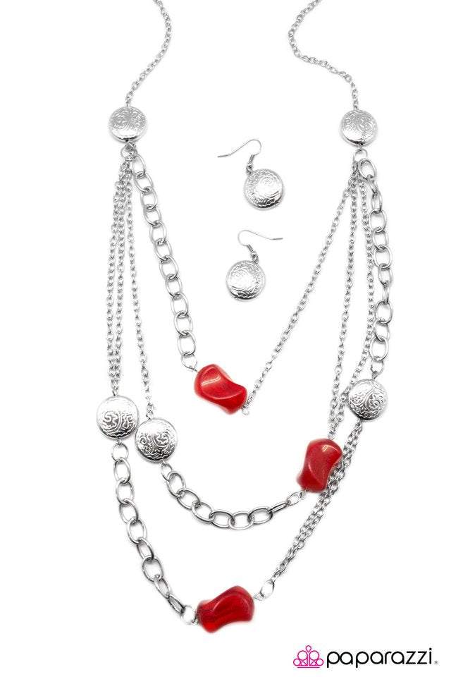 Paparazzi ♥ Interstellar - Red ♥ Necklace