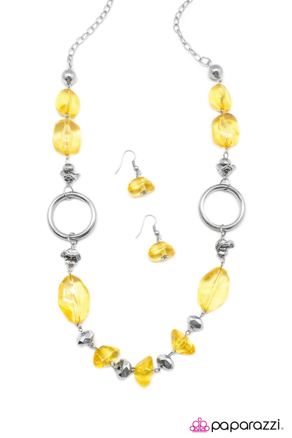 Paparazzi ♥ Cant Take My Eyes Off Of You - Yellow ♥  Necklace