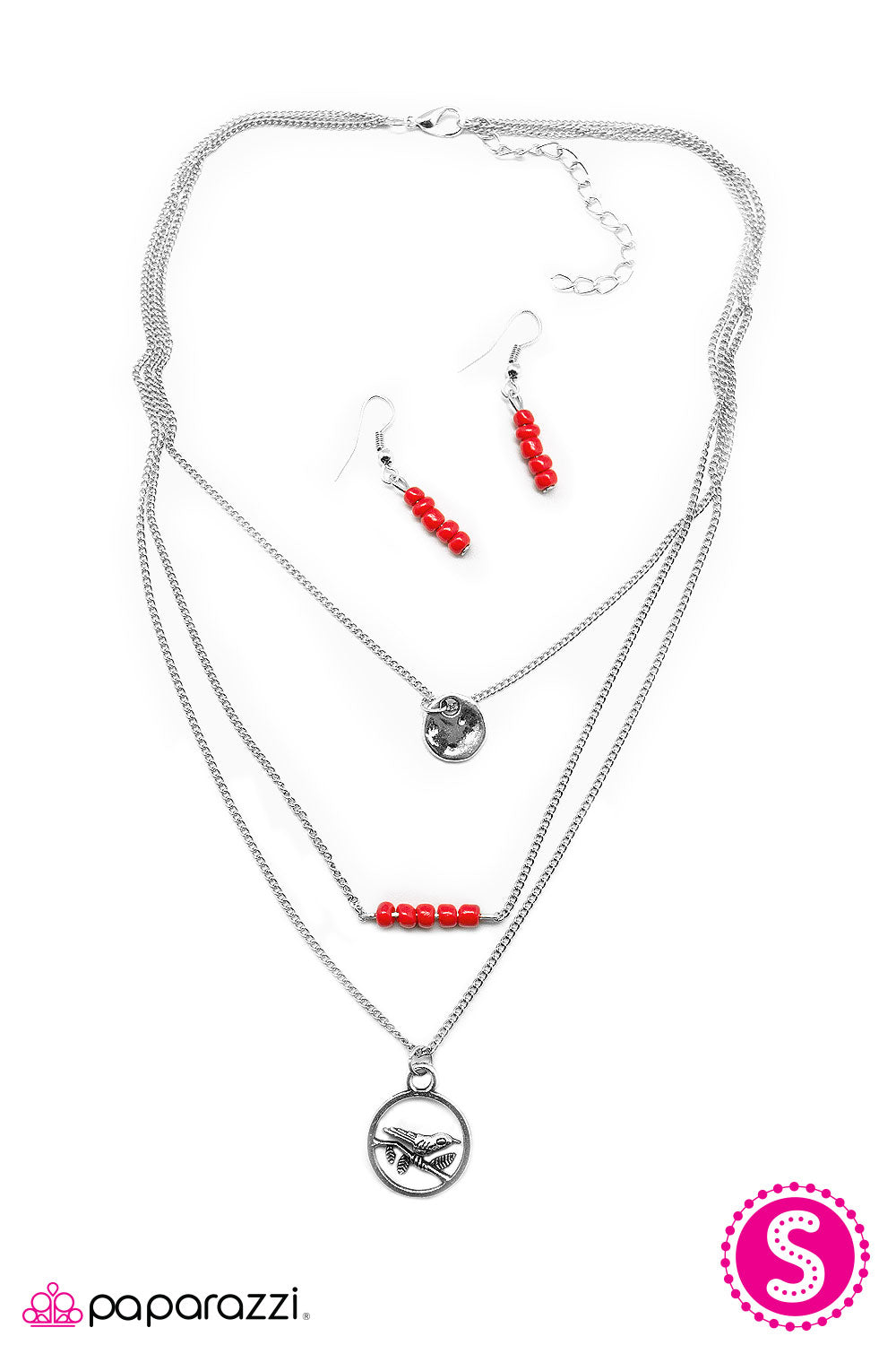 Paparazzi ♥ Rockin Robin - Red ♥  Necklace