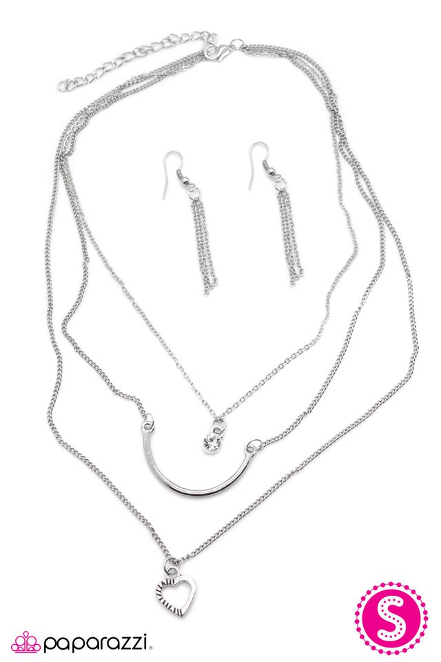 Paparazzi ♥ Lucky in Love - White ♥ Necklace