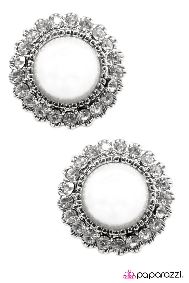 Paparazzi ♥ Bride To Be - White ♥ Post Earrings