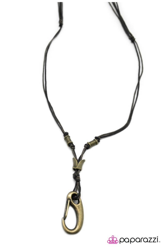 Paparazzi ♥ Shark Bait - Brown ♥ Lanyard