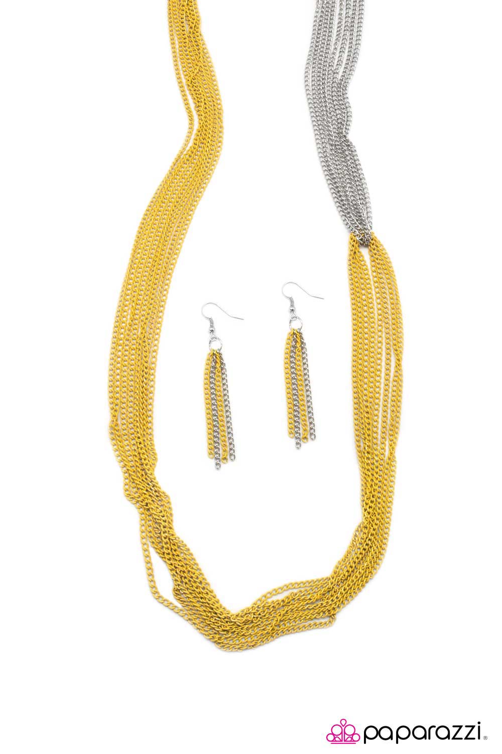 Paparazzi ♥ No CHAIN, No Gain - Yellow ♥  Necklace