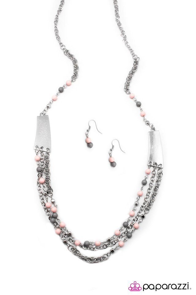 Paparazzi ♥ Vivacious Vibes - Pink ♥ Necklace