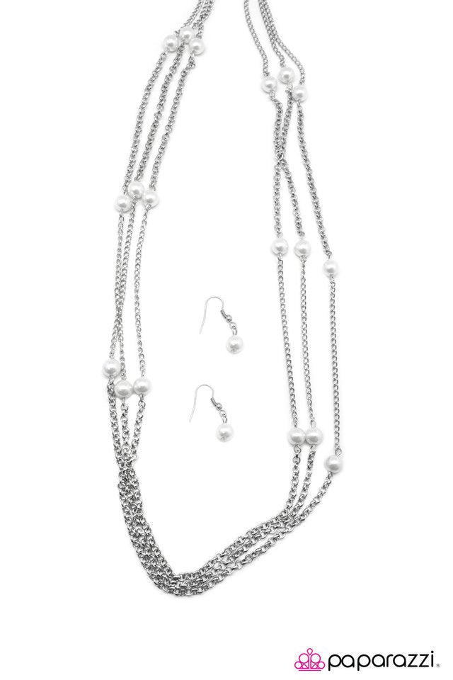 Paparazzi ♥ Carry On - White ♥ Necklace