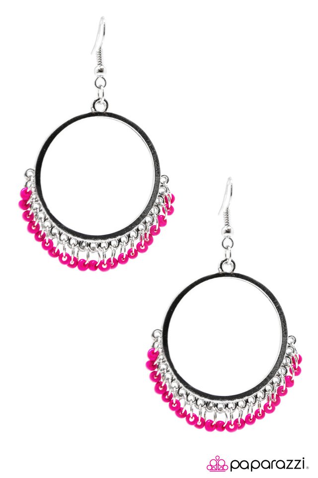 Paparazzi ♥ I Want Candy - Pink ♥ Earrings
