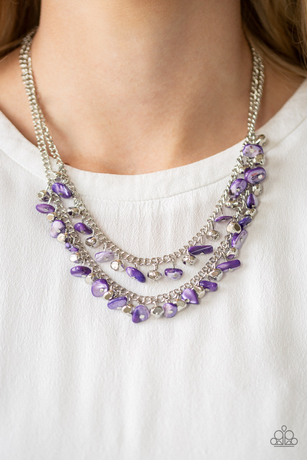 Paparazzi ♥ Pebble Pioneer - Purple ♥  Necklace