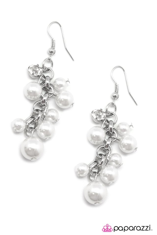 Paparazzi ♥ The First Dance - White ♥ Earrings