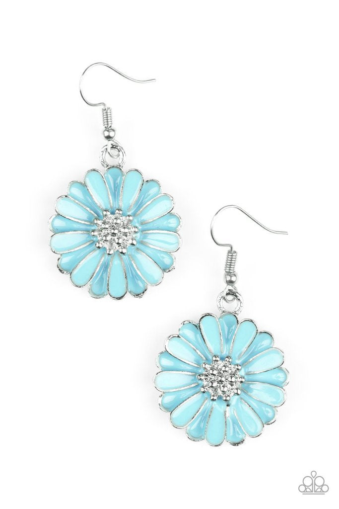Paparazzi ♥ Distracted By Daisies - Blue ♥ Earrings
