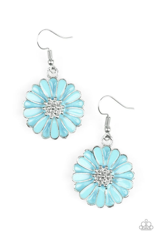 Paparazzi ♥ Distracted By Daisies - Blue ♥ Earrings