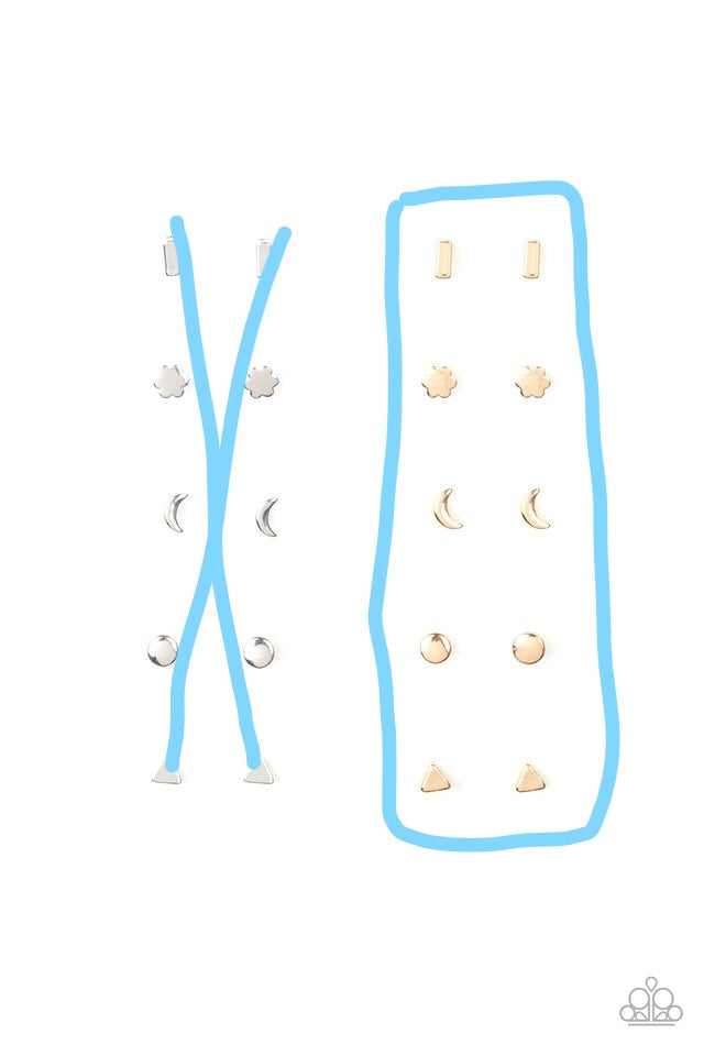 GOLD Paparazzi ♥ Starlet Shimmer Earring Kit ♥ P5SS-MTXX-251XX