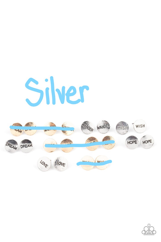 Paparazzi ♥ SILVER Starlet Shimmer Earring Kit P5SS-MTXX-338XX ♥  Starlet Shimmer Earrings