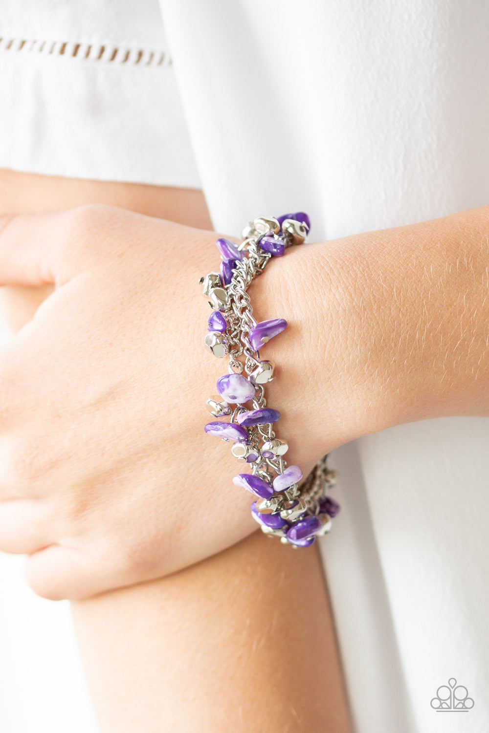 Paparazzi ♥ Plentiful Pebbles - Purple ♥  Bracelet